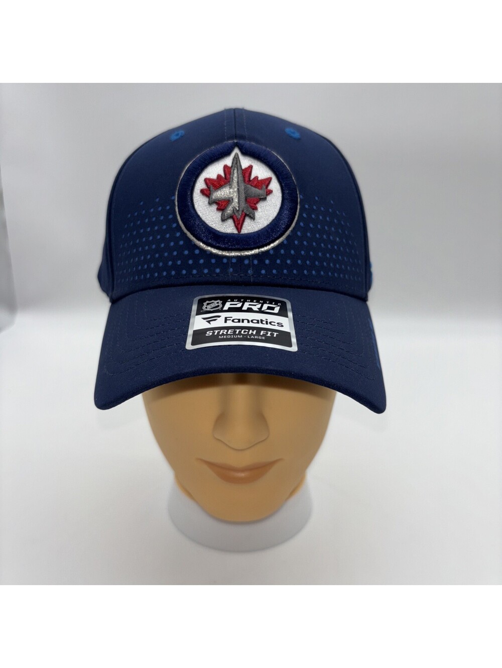 NEW Fanatics NHL Authentic Pro Winnipeg Jets Flex Fit Hat, Navy Size M/L